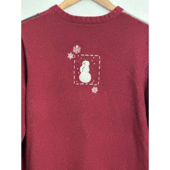 Croft & Barrow Women's Vintage Patchwork Christmas Cardigan Full Zip Size Med - Picture 11 of 11